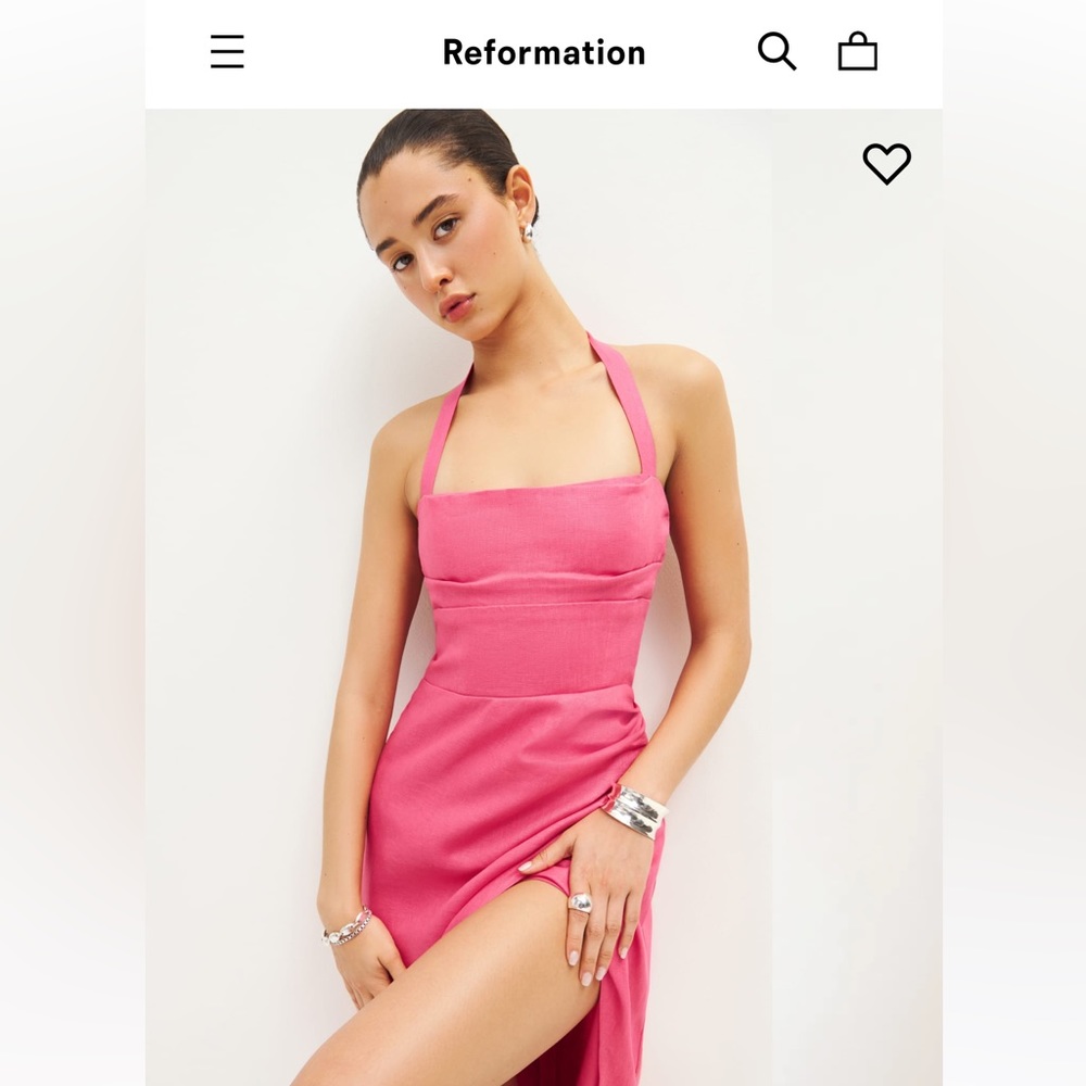 Reformation Solana Linen Dress. Size 2